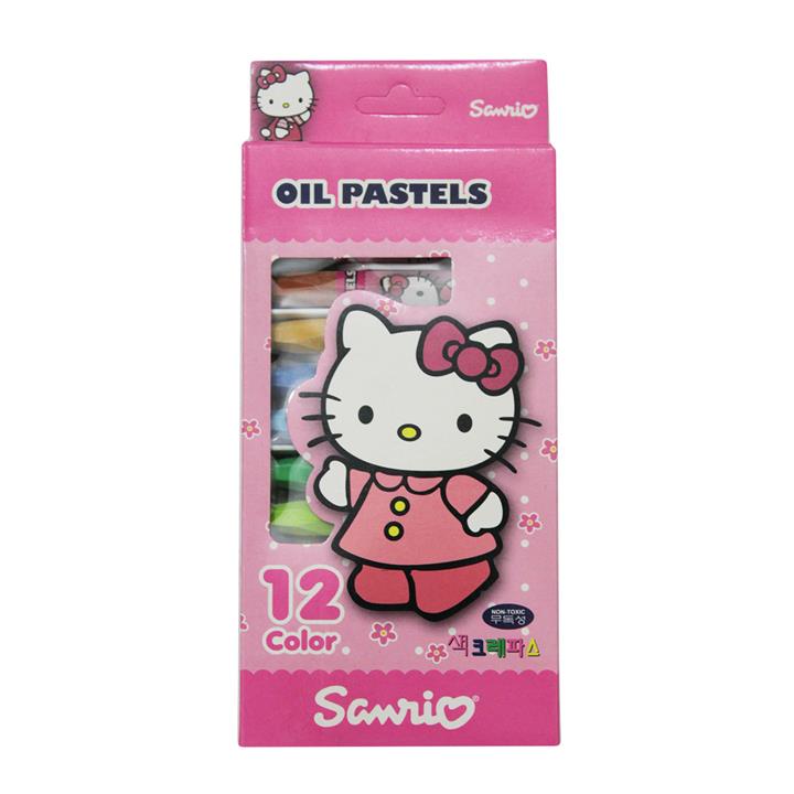 پاستل روغنی 12 رنگ طرح کیتی کد 301